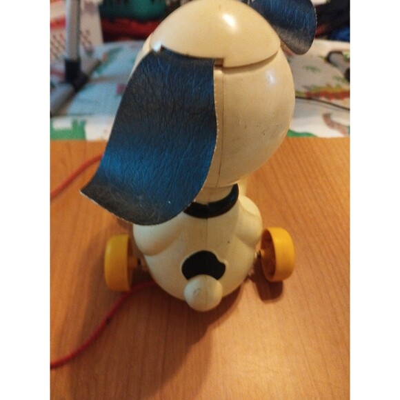 Vintage Snoopy And Woodstock Children's Pull Toy  1972 Head Turns When Pulled - Picture 4 of 7